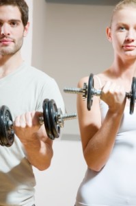 couple with barbells fdp